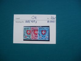 Schweiz 1940 Nr. 163y -165y  Kat. 1`000.00